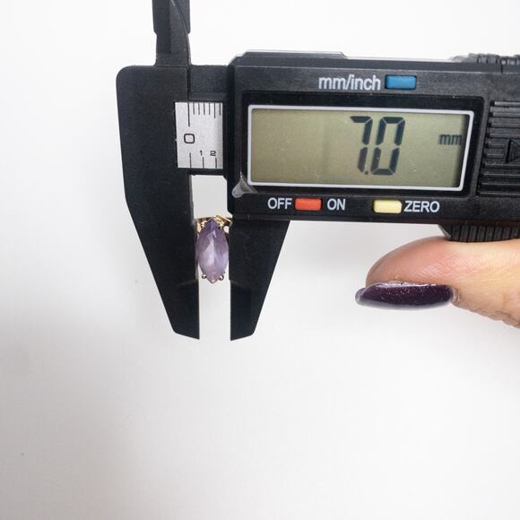 10K Yellow Gold Lavender Quartz Marquise Ring | Size 5 - Picture 15 of 16